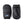 Hestra black quilted mittens with grey ribbed cuffs and brand logo patch