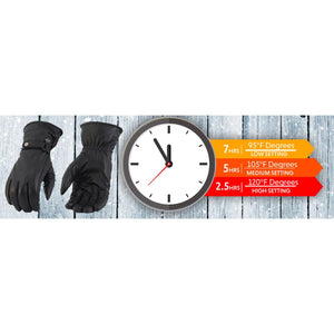 Milwaukee Leather Men's 7V Leather Heated Winter Gloves