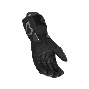 Black RTX waterproof motorcycle glove with gauntlet cuff
