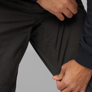 Close up of FjallRaven trousers showing reinforced gusset stitching