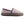 Acorn purple fleece slipper with patterned trim and black sole