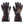 Zanier black heated gloves with adjustable wrist strap and flame logo