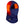 Blue heated balaclava with glowing orange heating elements on the sides