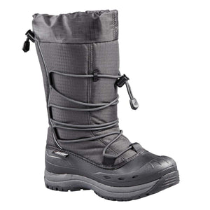 Baffin grey winter boot with drawstring closure and rubber sole