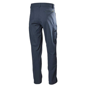 Helly Hansen navy blue cargo trousers viewed from the back