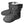 ActionHeat black quilted heated slippers with white faux fur lining
