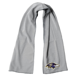 AlphaCool grey cooling towel with Baltimore Ravens logo
