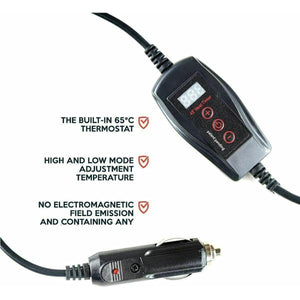 Zone Tech heated seat controller with digital display and 12V car power adapter