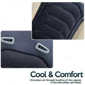 Zone Tech car seat cushion featuring black mesh fabric and ventilation ports
