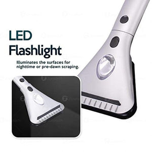 Zonetech ice scraper with integrated LED flashlight