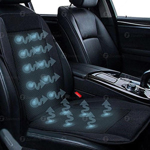 Zone Tech black ventilated car seat cushion with airflow graphic overlay