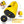 Zone Tech yellow handheld ice grinder with rechargeable port and power button