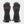 Black and dark purple insulated winter gloves with adjustable wrist straps