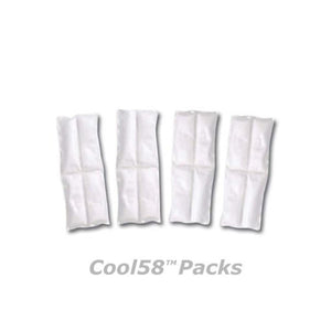 Four rectangular Polar Products Cool58 cooling packs