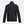 Back view of a black long sleeve softshell jacket with a high collar